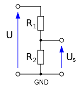 Schéma du pont diviseur de tension