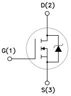 Symbole du transistor MOSFET (canal N)